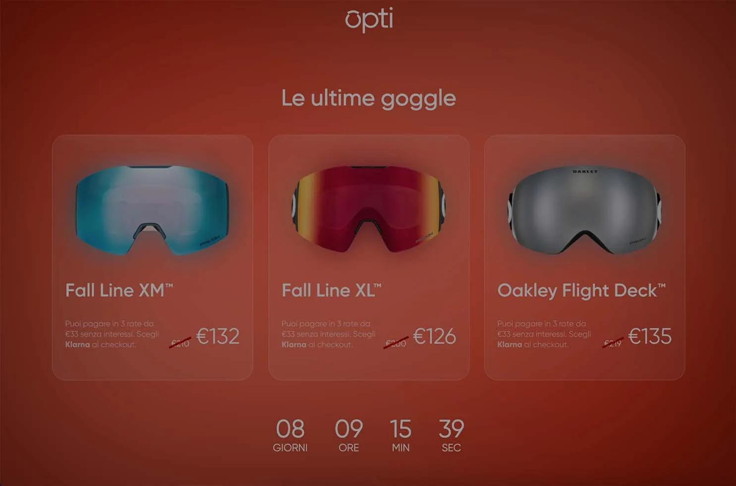 Opti ads landing page website
